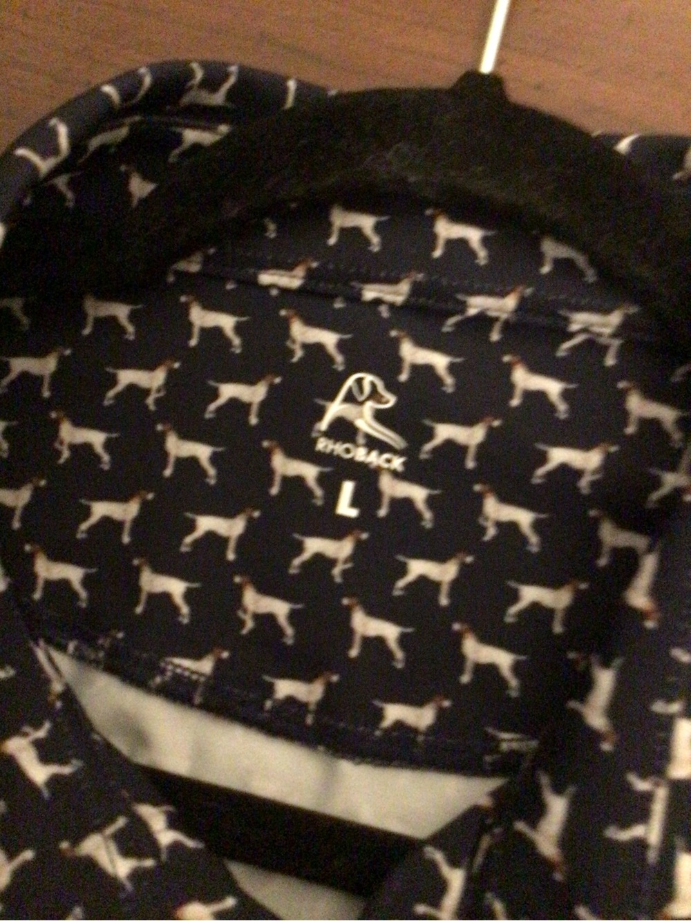 RHOBACK novelty print β dogsβ π athletic,golf polo SZ L - Picture 6 of 7